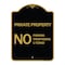 Signmission Private Property No Parking No Trespassing U Turns!, Black & Gold Alum, 18" x 24", BG-1824-24621 A-DES-BG-1824-24621 - alternate 1